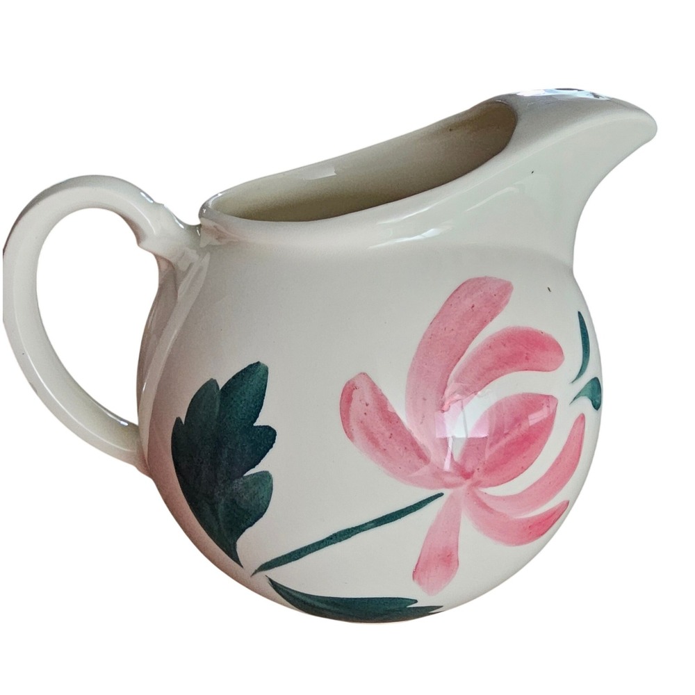 WWII Vintage 1941 Taylor Smith & Taylor Watcher Pitcher Hand Painted 8" Floral